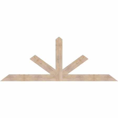Ekena Millwork Saratoga Smooth Timber Gable Bracket, Douglas Fir, 96"W x 36"H x 1 1/2"D x 5 1/2"F, 9/12 Pitch GBW096X36X0206SAR00SDF
